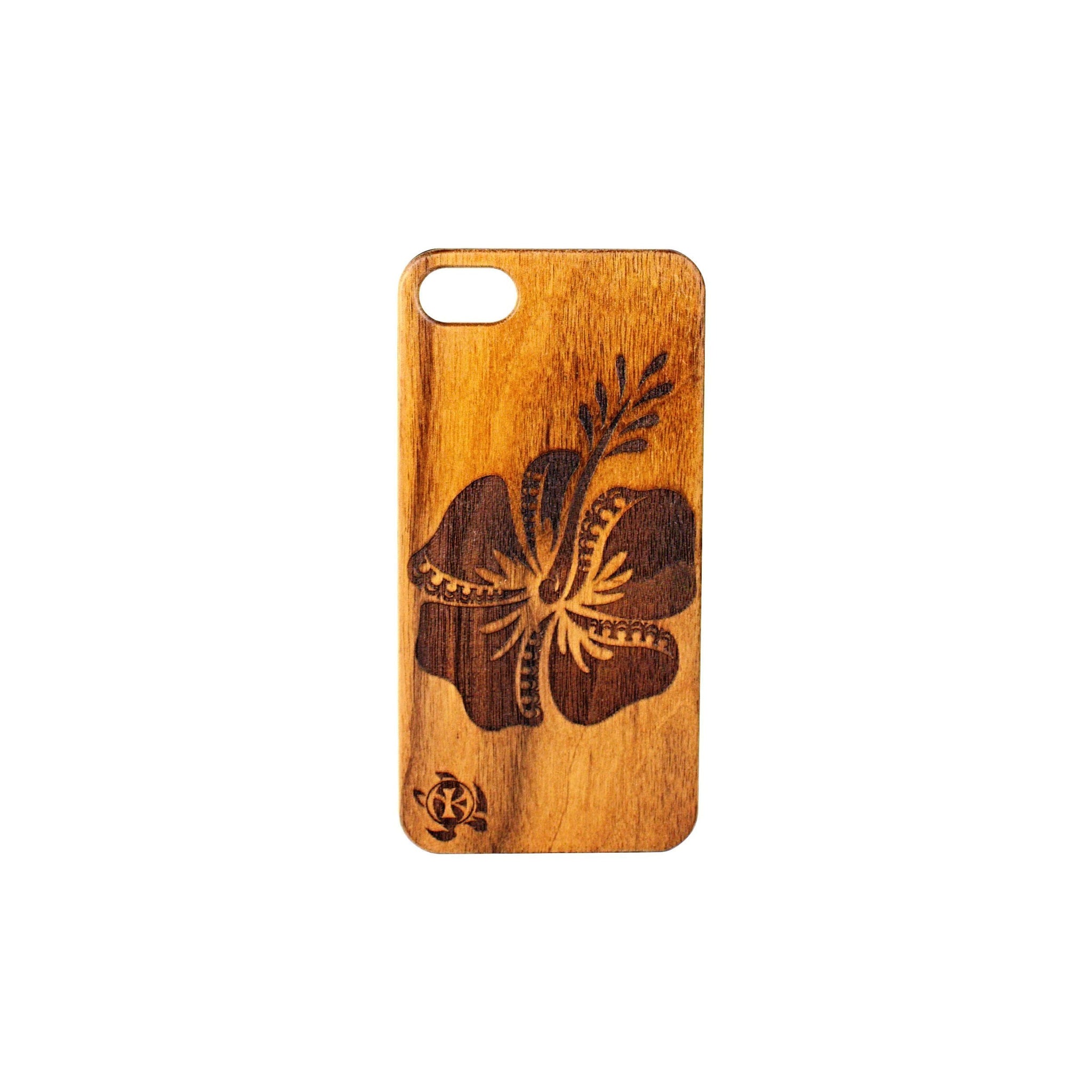 iPhone 6/6s - Wood Phone Cover - Hibiscus Flower - Toka Creates