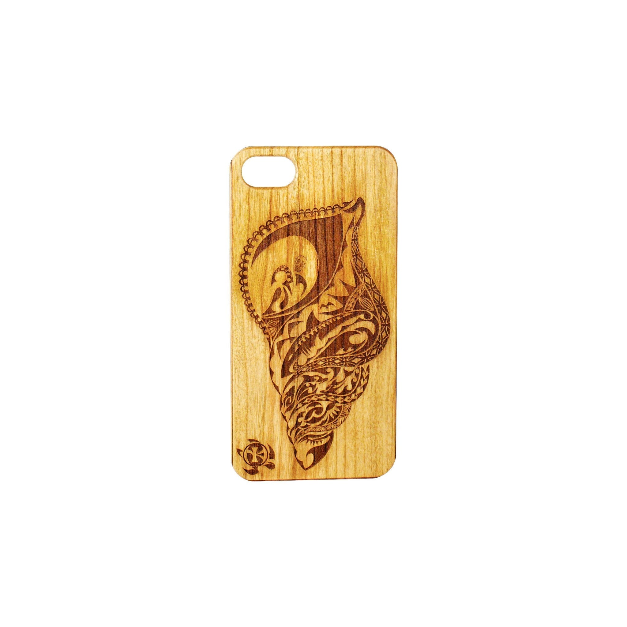 iPhone 7/8 - Wood Phone Cover - Shell of the Ocean - Toka Creates