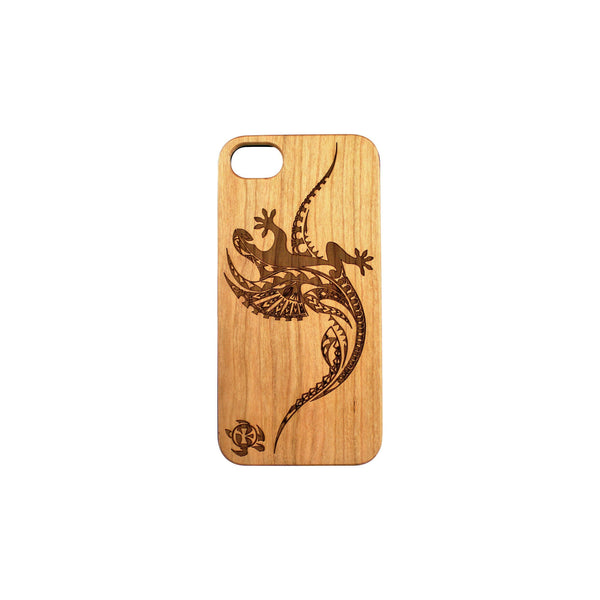 iPhone 7/8 - Wood Phone Cover - The Lizard - Toka Creates